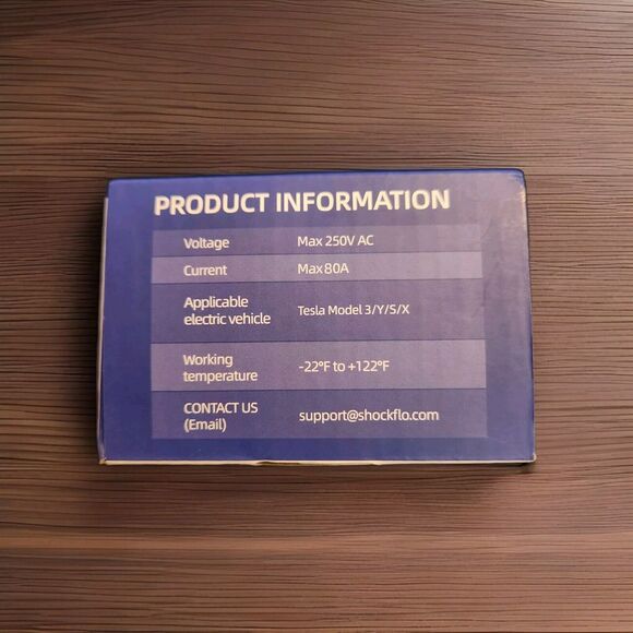 ShockFlo SAE J1772 to Tesla Electric Vehicle EV Charger Adapter IP65 80A 250V - Picture 5 of 8